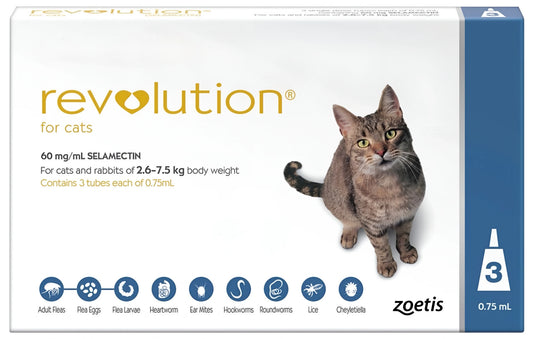 Zoetis Revolution Spot on for Cats (2.6 - 7.5 kg)