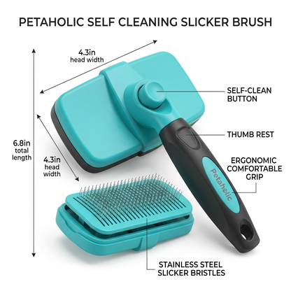 Petaholic Self Cleaning Slicker Brush