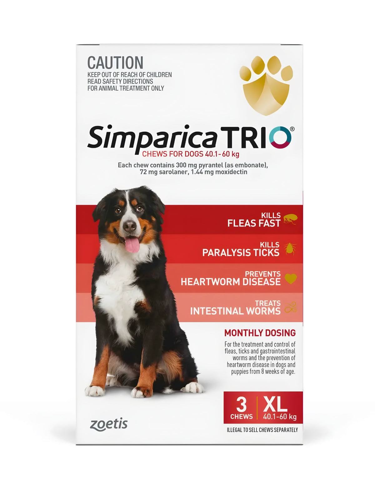 Zoetis Simparica Trio  (40-60 kg)
