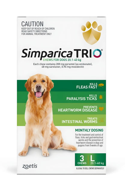 Zoetis Simparica Trio  (20-40 kg)