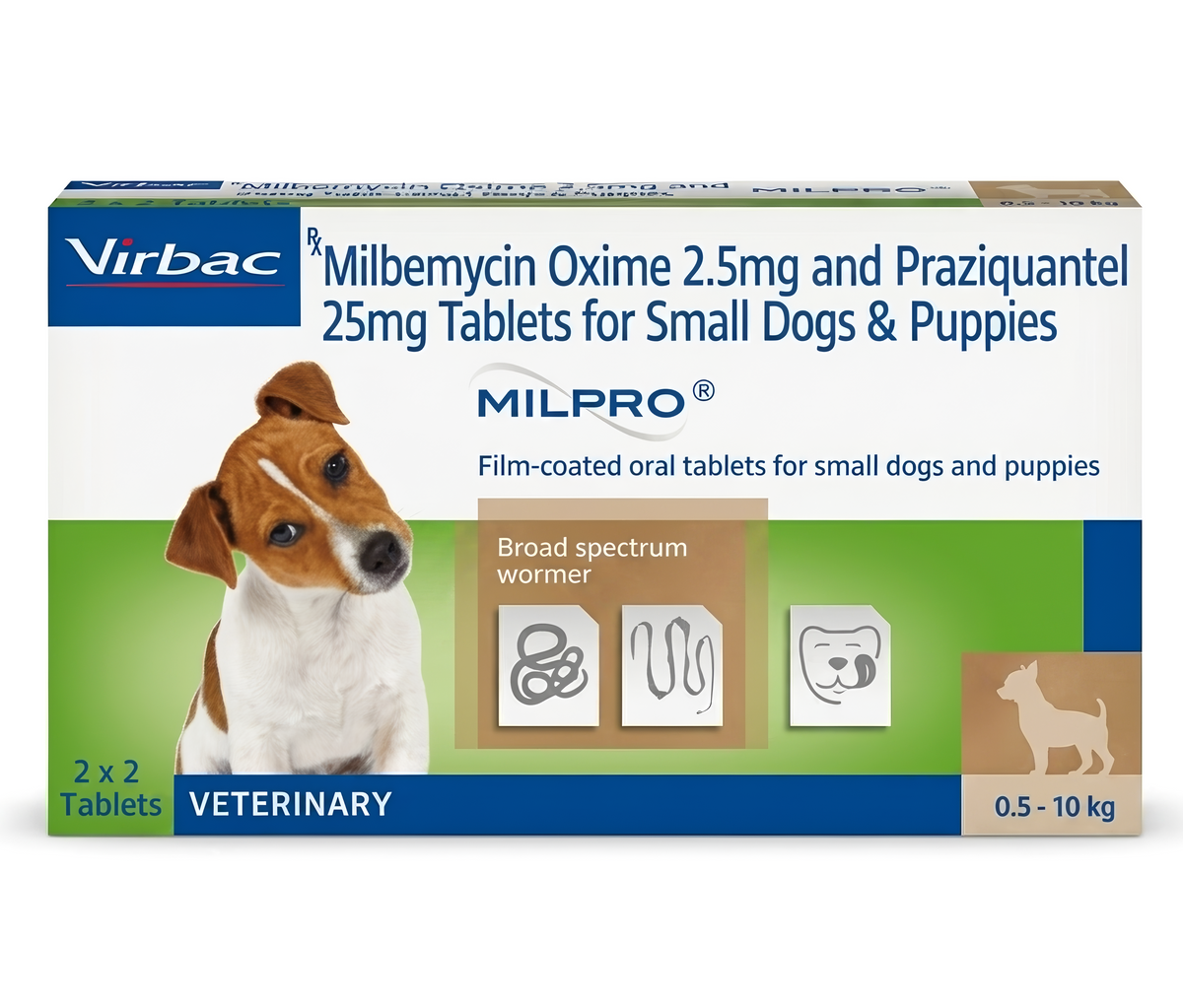 Virbac Milpro for small dogs (0.5-10 kg)