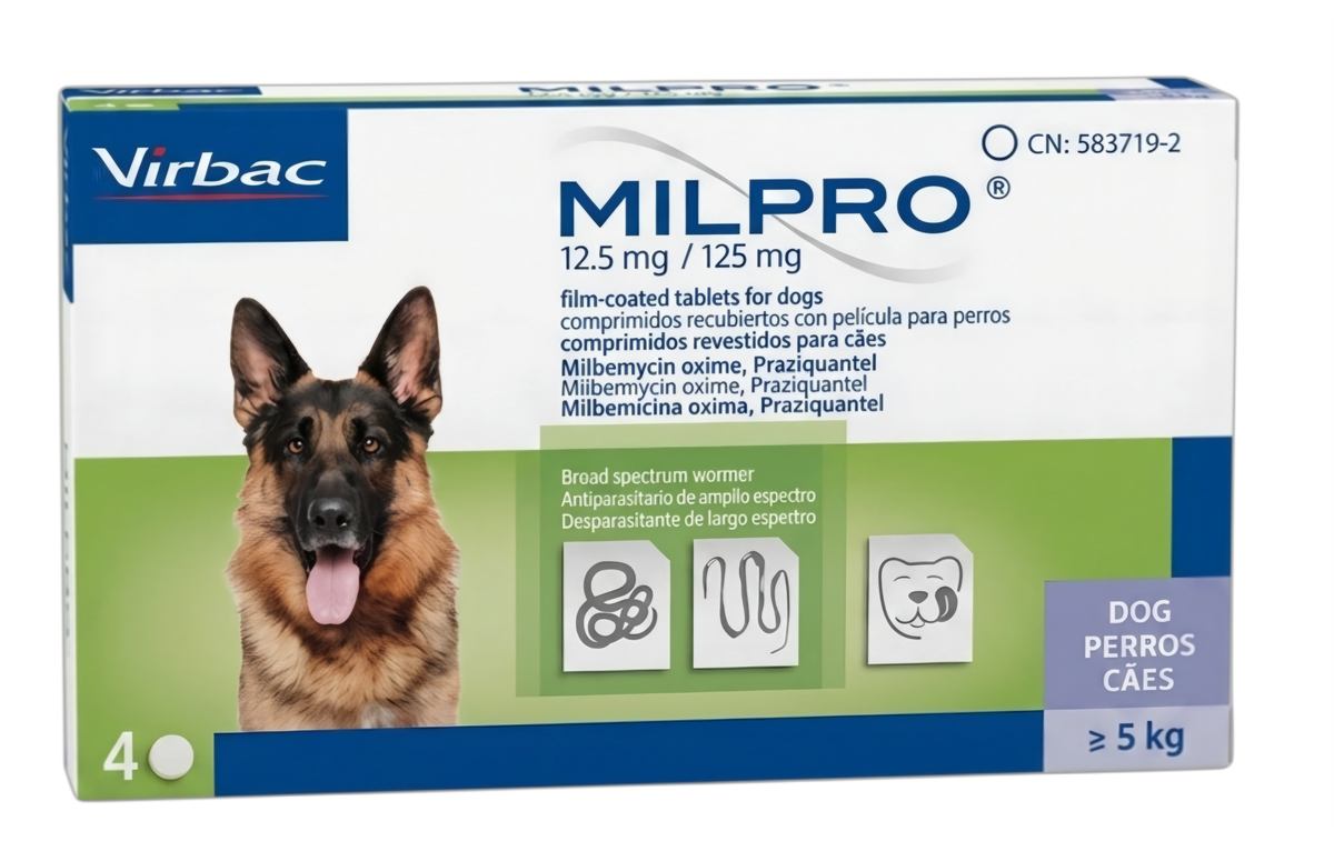 Virbac Milpro Tablets for Dogs (5kg and above)