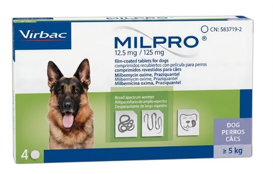 Virbac Milpro Tablets for Dogs (5kg and above)