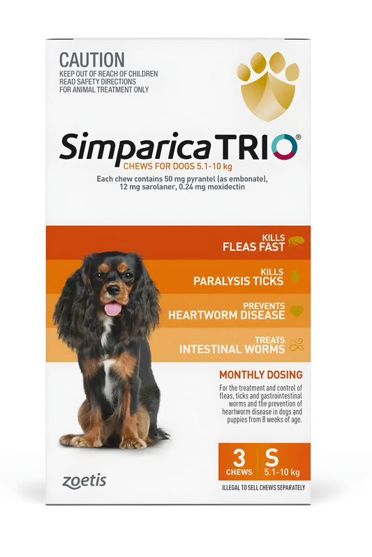 Zoetis Simparica Trio  (5-10 kg)