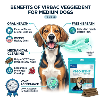 Virbac Veggiedent Medium (10-30 kg)