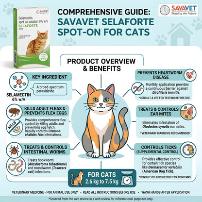 Savavet Selaforte Spot on for Cats (2.6 - 7.5 kg)