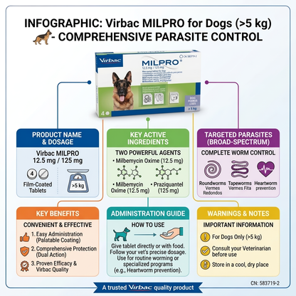 Virbac Milpro Tablets for Dogs (5kg and above)