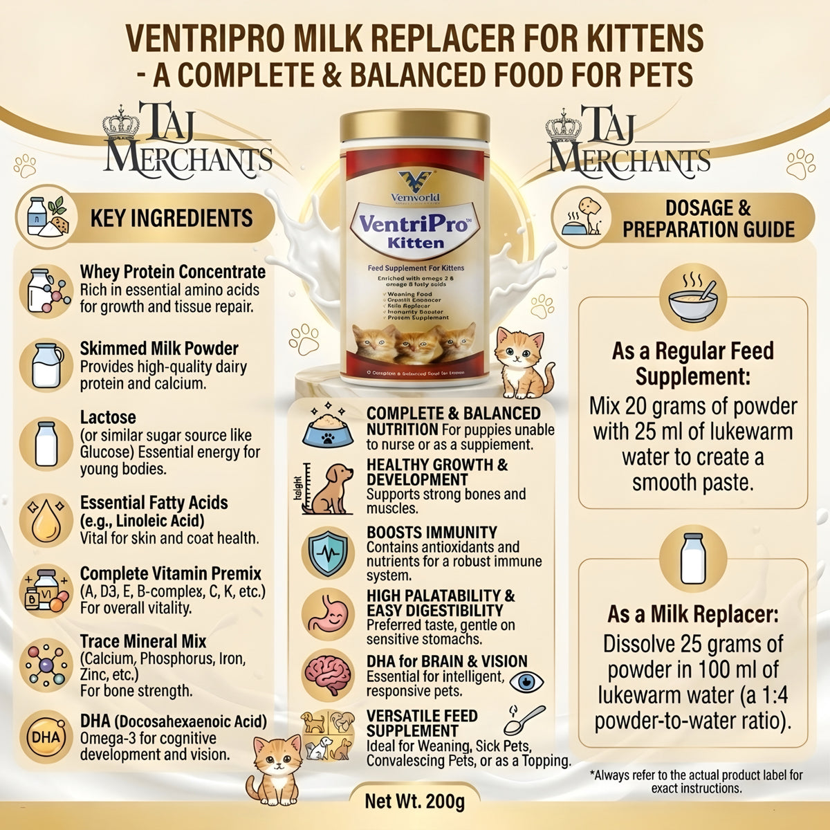 Venkys Ventripro Kitten Milk