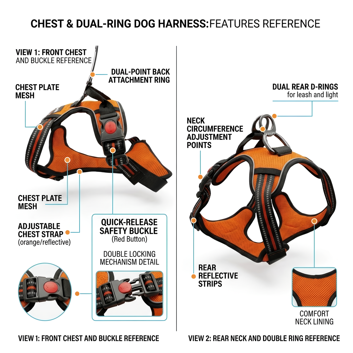 Smarty Pets Double Chest Harness