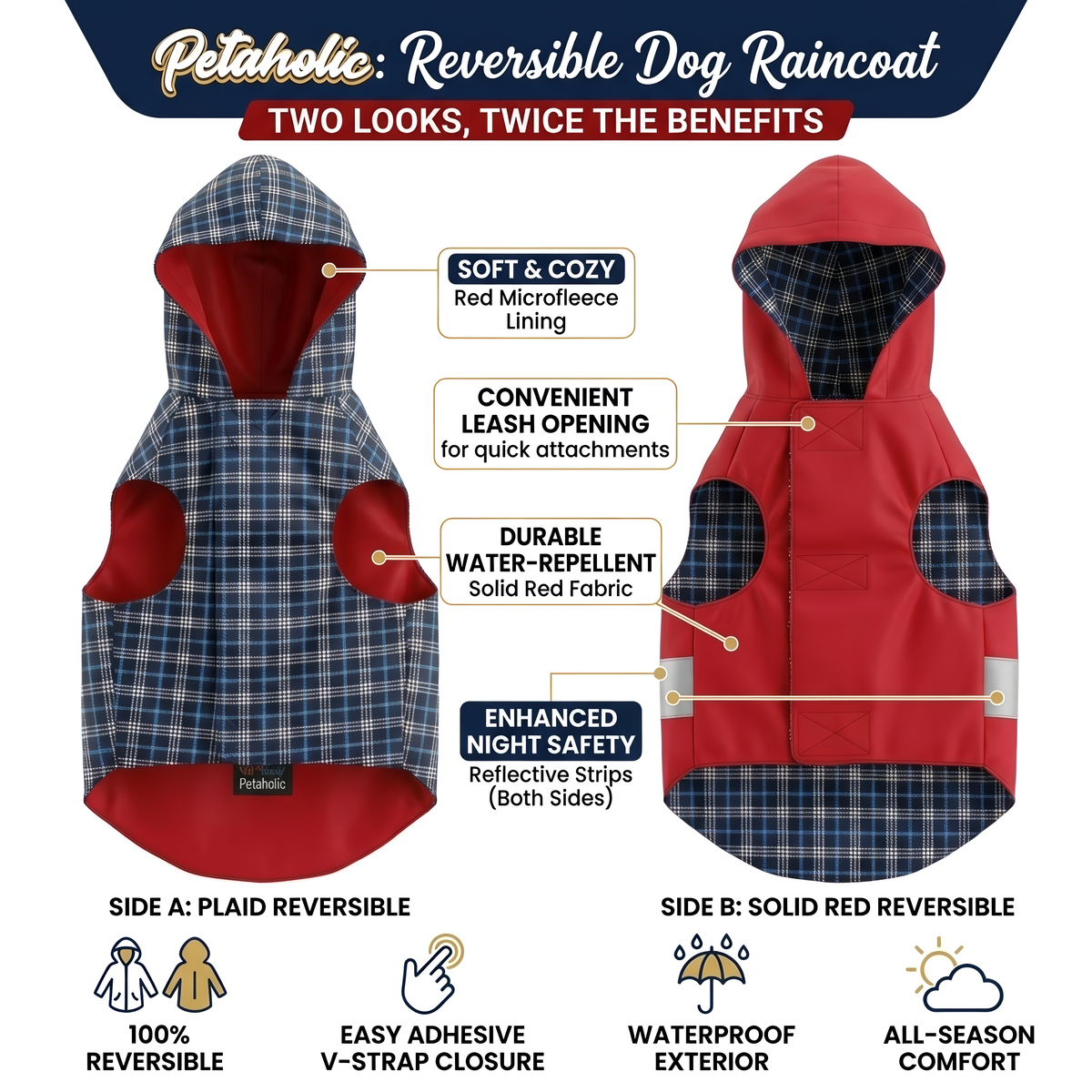 Reversible Premium Raincoat (With Sleeves)