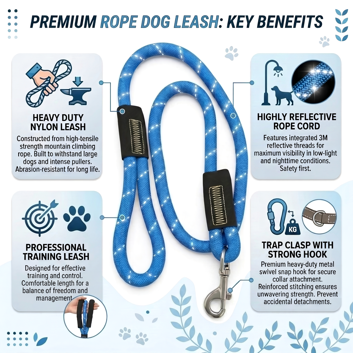 Petaholic Reflective Nylon Rope