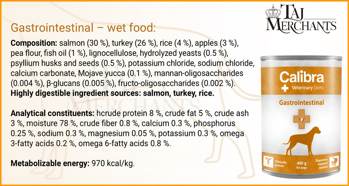 Calibra Gastronintestinal and Pancreas Wet food for Dogs