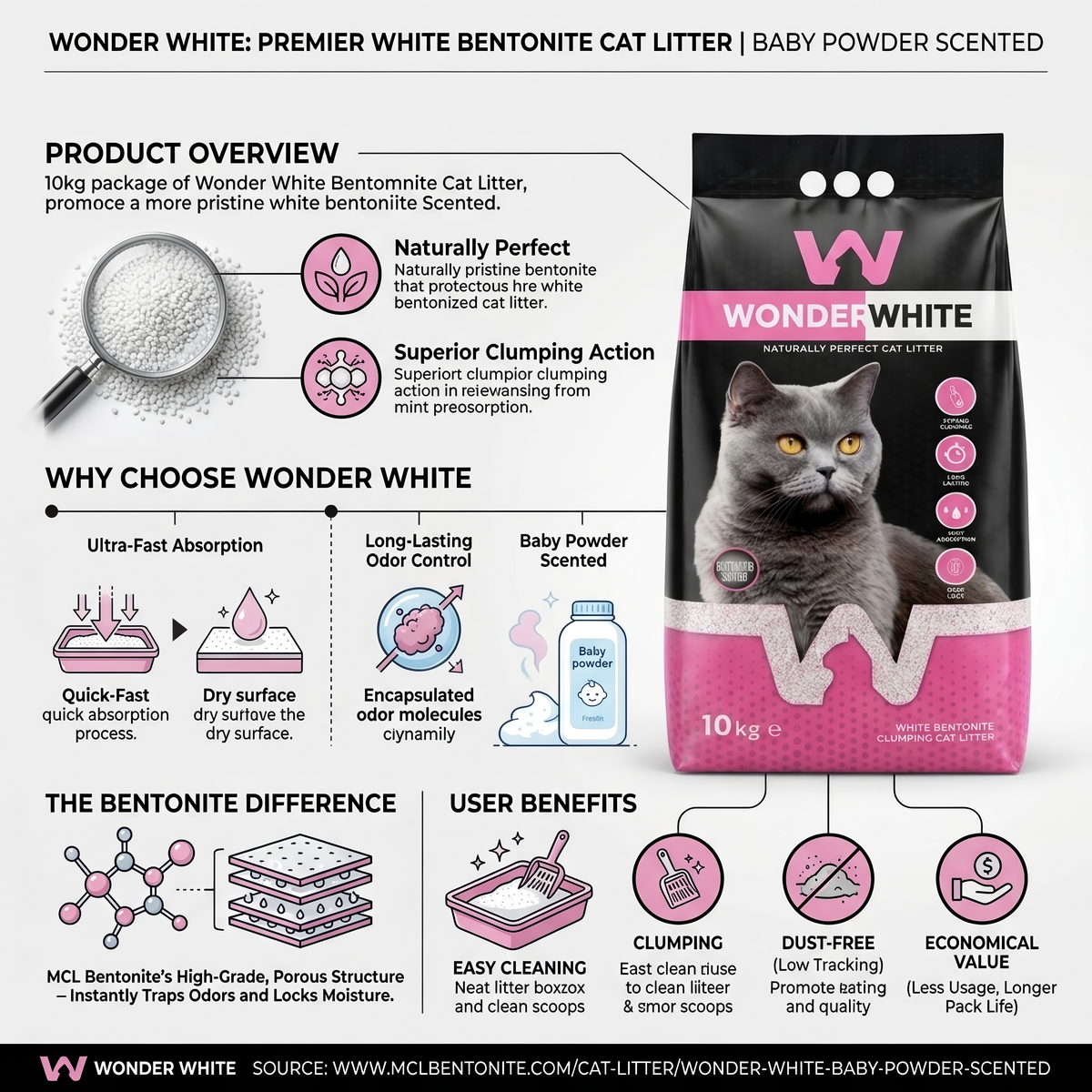 Wonder White Cat Litter Sand