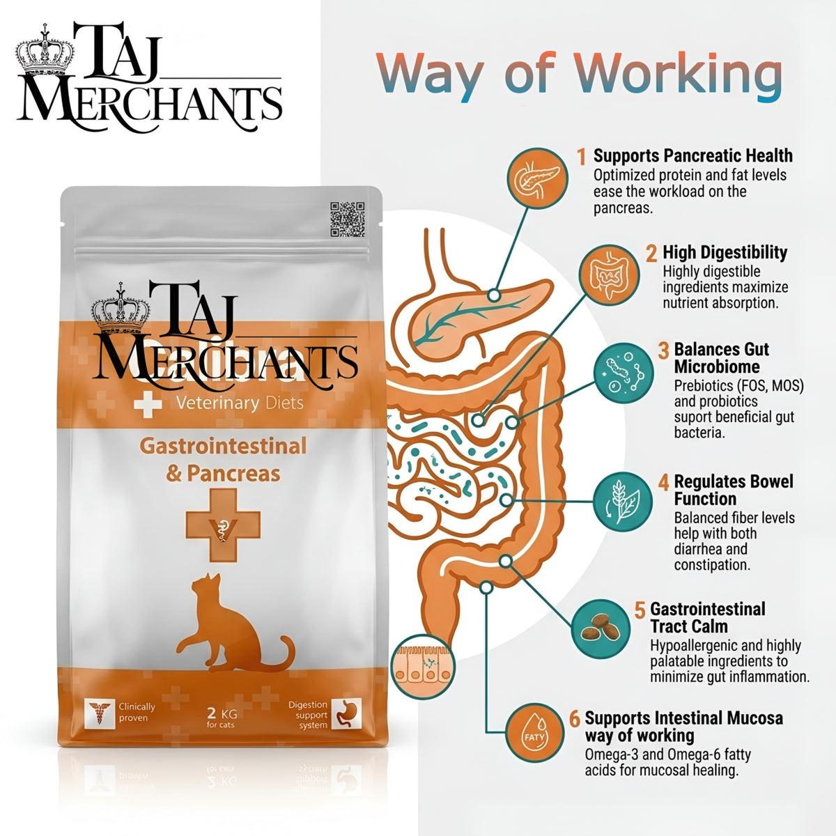 Calibra Gastronintestinal and Pancreas Dry food for Cats